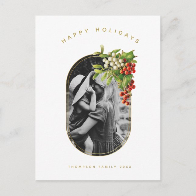 Cartão Postal De Festividades Feliz Natal da família de fotos personalizadas de  (Frente)