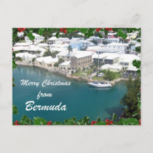 Cartão Postal De Festividades Feliz Natal das Bermudas