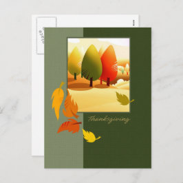 Cartão Postal De Festividades Feliz Natal de Ação de Graças