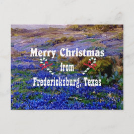 Cartão Postal De Festividades Feliz Natal de Fredericksburg, Texas