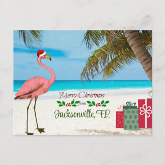 Cartão Postal De Festividades Feliz Natal de Jacksonville, FL