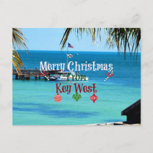 Cartão Postal De Festividades Feliz Natal de Key West