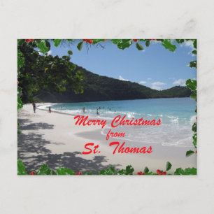 Cartão Postal De Festividades Feliz Natal de St Thomas