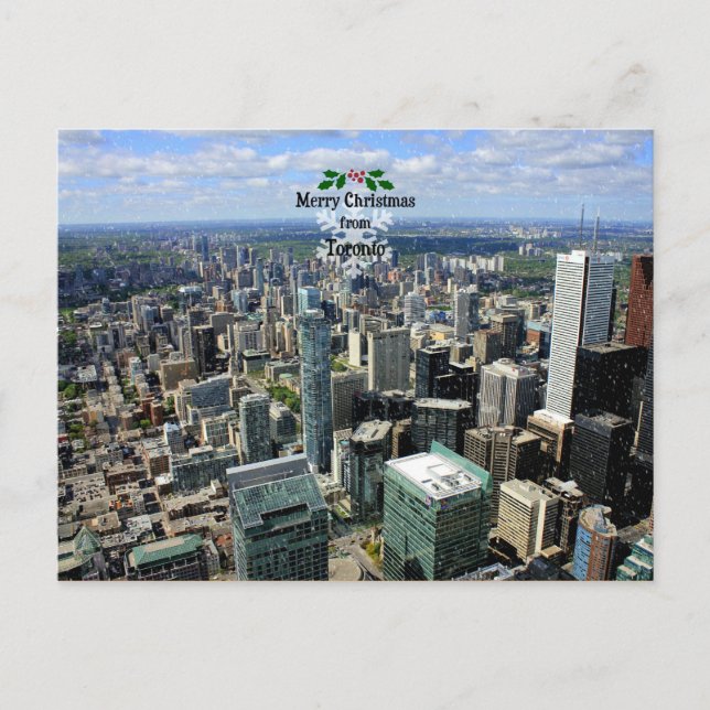Cartão Postal De Festividades Feliz Natal de Toronto (Frente)