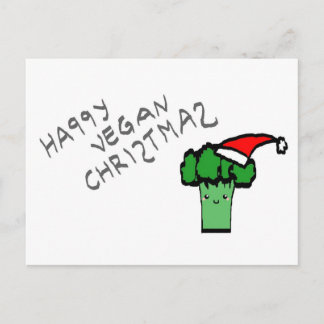 Cartão Postal De Festividades Feliz Natal de vegan