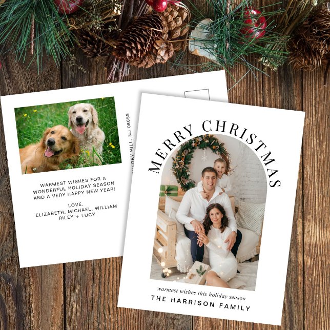 Cartão Postal De Festividades Feliz Natal do Arch Elegante (Criador carregado)