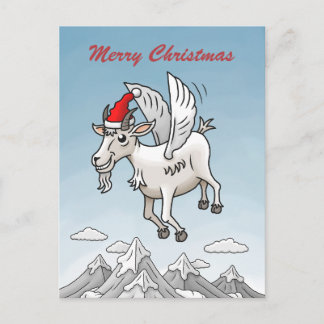 Cartão Postal De Festividades Feliz Natal do Bode do Natal