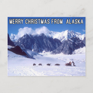 Cartão Postal De Festividades Feliz Natal do cartão de Alaska