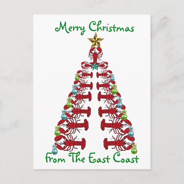 Cartão Postal De Festividades Feliz Natal do cartão de EastCoast (Frente)
