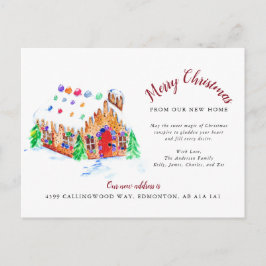 Cartão Postal De Festividades Feliz Natal do nosso Novo Endereço Movendo-se para