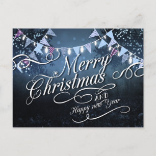 Cartão Postal De Festividades Feliz Natal e Ano Novo