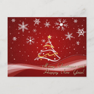 Cartão Postal De Festividades feliz natal e feliz ano novo