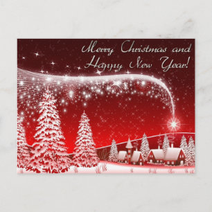 Cartão Postal De Festividades feliz natal e feliz ano novo