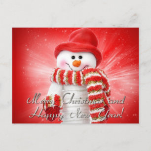 Cartão Postal De Festividades feliz natal e feliz ano novo