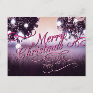 Cartão Postal De Festividades Feliz Natal e Feliz ano novo
