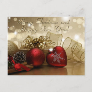 Cartão Postal De Festividades feliz natal e feliz ano novo