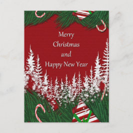 Cartão Postal De Festividades Feliz Natal e Feliz ano novo