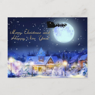 Cartão Postal De Festividades feliz natal e feliz ano novo