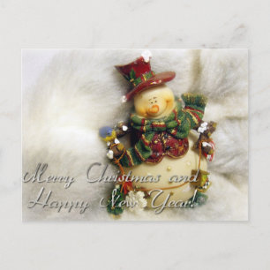 Cartão Postal De Festividades feliz natal e feliz ano novo