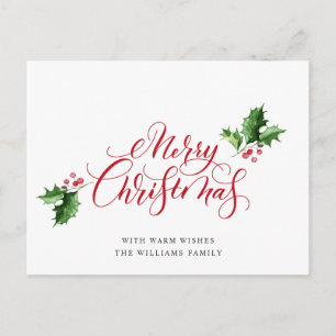 Cartão Postal De Festividades Feliz Natal Elegante