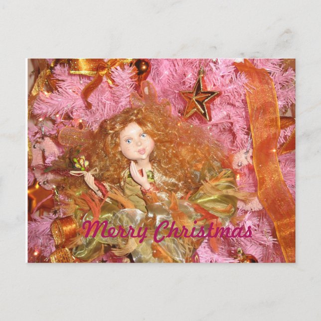 Cartão Postal De Festividades Feliz Natal... Enviado com Amor (Frente)