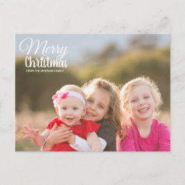 Cartão Postal De Festividades Feliz Natal Foto da Família