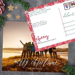 Cartão Postal De Festividades Feliz Natal Foto Full Bleed