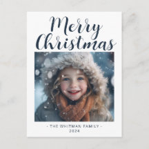 Feliz Natal Foto Simples Moderno Branco