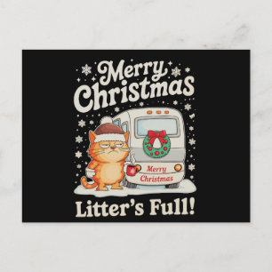 Cartão Postal De Festividades Feliz Natal Gatos de Natal