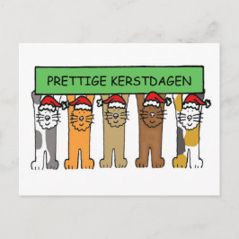 Cartão Postal De Festividades Feliz Natal holandês, Prettige Kerstdagen.