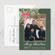 Feliz Natal Holly e Berry Greenery Photo Hol