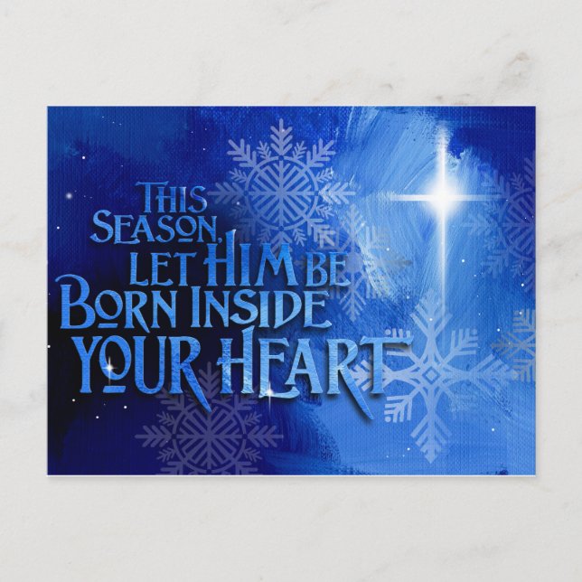 Cartão Postal De Festividades Feliz Natal Jesus (Frente)