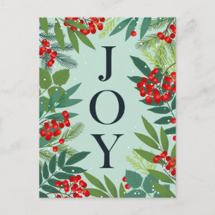 Cartão Postal De Festividades Feliz Natal JOY Saudação Corporativa