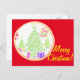 Cartão Postal De Festividades Feliz Natal! Joy to the World Cookie (Frente/Verso)
