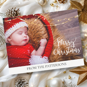 Cartão Postal De Festividades Feliz Natal Lichter Kundenspezifische Foto