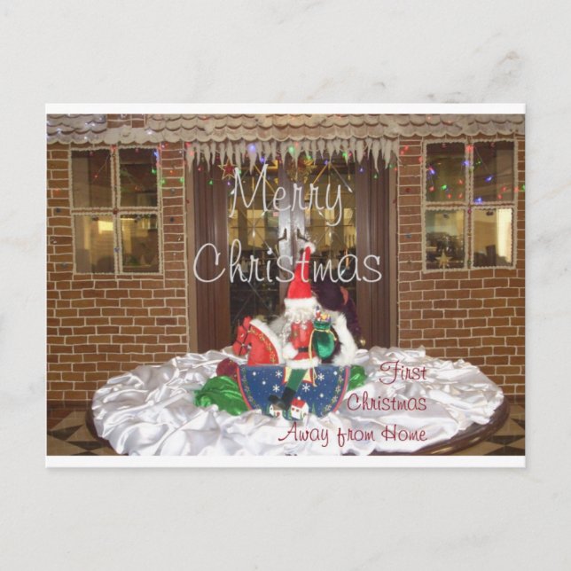 Cartão Postal De Festividades Feliz Natal longe de casa Inspirou A (Frente)