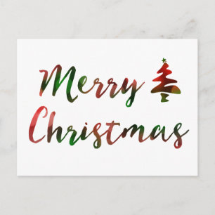 Cartão Postal De Festividades Feliz Natal - Luzes de Árvore