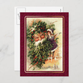 Cartão Postal De Festividades Feliz Natal. Natal vintage Angel