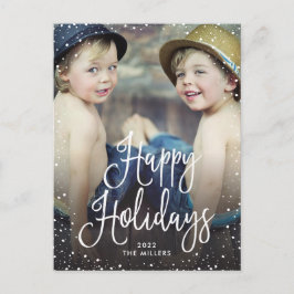 Cartão Postal De Festividades Feliz Natal Neve