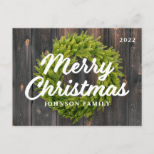 Feliz Natal País Russo Pine Wreath Wood
