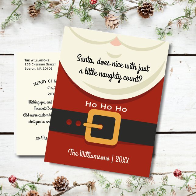 Cartão Postal De Festividades Feliz Natal Papai Noel, travesso e legal (Criador carregado)