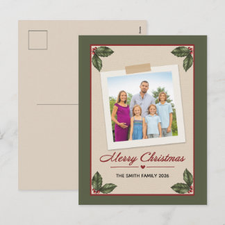 Cartão Postal De Festividades Feliz Natal Para Qualquer Nome Personalizado na Fo
