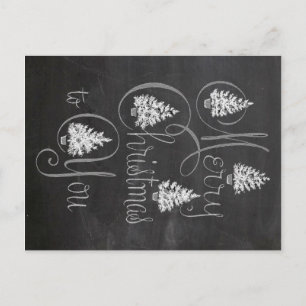 Cartão Postal De Festividades Feliz Natal Para Você Cartão De Chalkboard