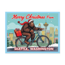 Feliz Natal Pé Grande De Seattle Washington