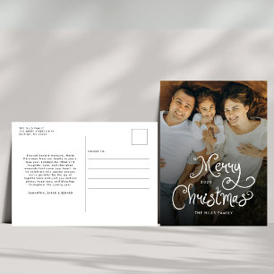 Cartão Postal De Festividades Feliz Natal Roteiro Caprichoso Família Foto