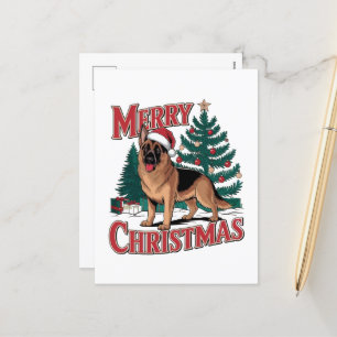 Cartão Postal De Festividades Feliz Natal Shepard Word art