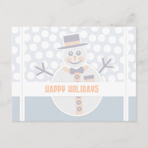 Cartão Postal De Festividades Feliz Natal Snowman