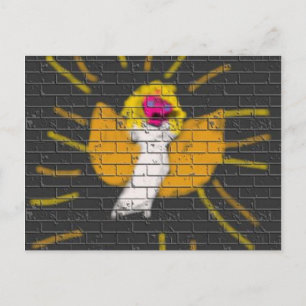 Cartão Postal De Festividades Feliz Natal Sun Moon Angel, Art by Kids :)