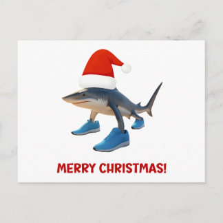 Cartão Postal De Festividades Feliz Natal Tralalero Tralala – Tubarão do Papai N