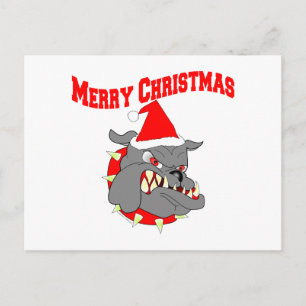 Cartão Postal De Festividades Feliz Natal USMC Cachorro Diabo